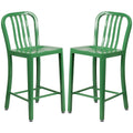 Green Metal Counter Stools J20374
