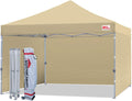 Pop-up Canopy Tent 10x10 Heavy Duty Instant Canopy with Sidewalls Pure White R970316