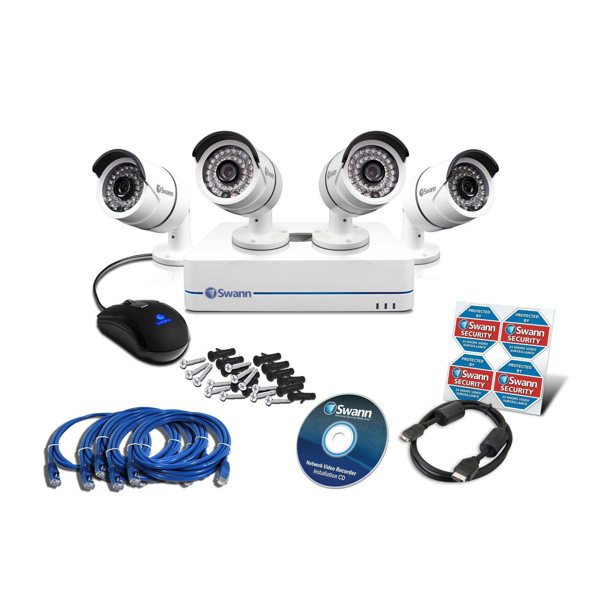 8-Channel 720p NVR with 4 Security Cameras K963