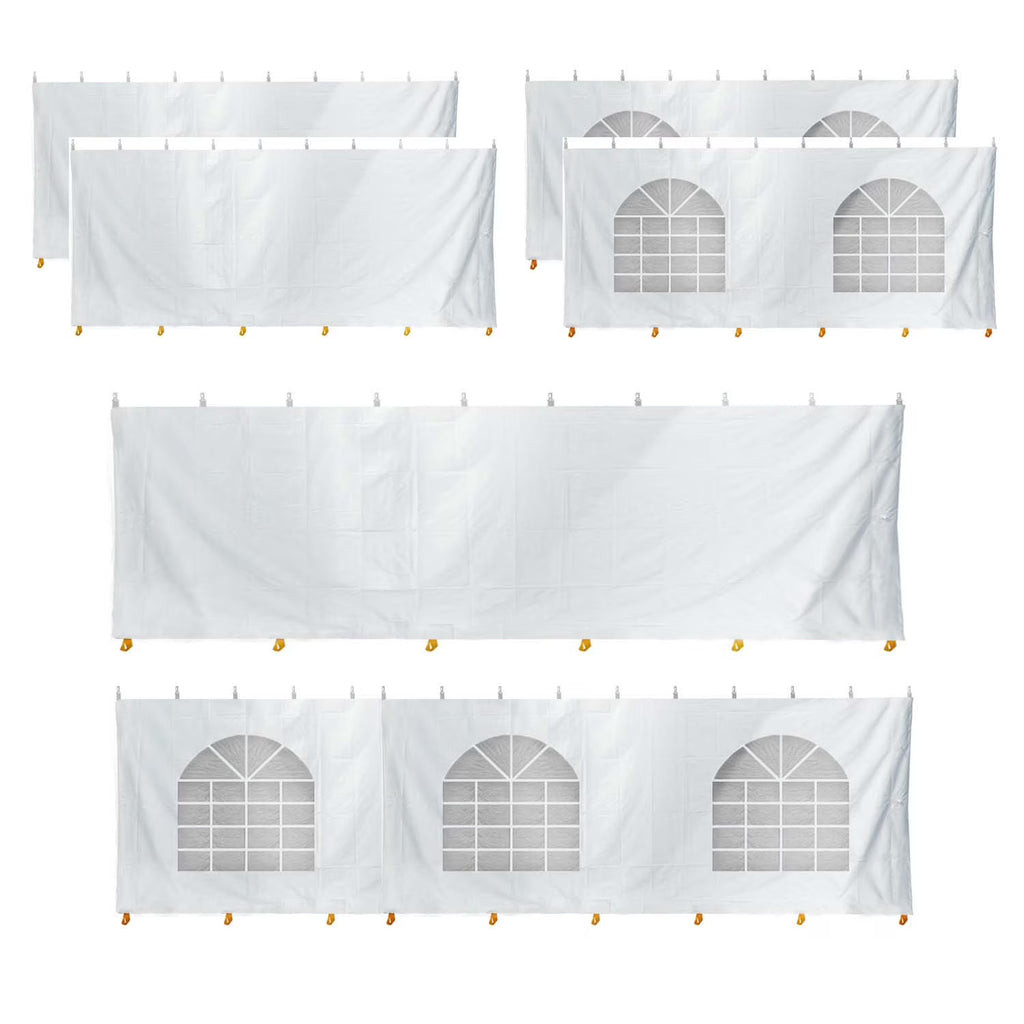 White Blockout Sidewall Kit for 8 ft Sides, 30 ft x 40 ft O78628