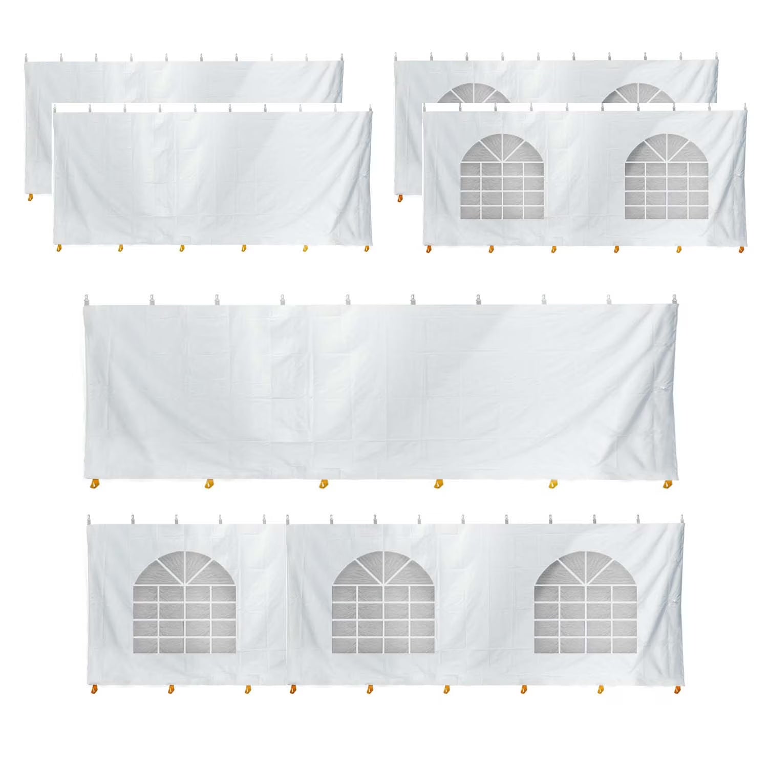 White Blockout Sidewall Kit for 8 ft Sides, 30 ft x 40 ft O78628