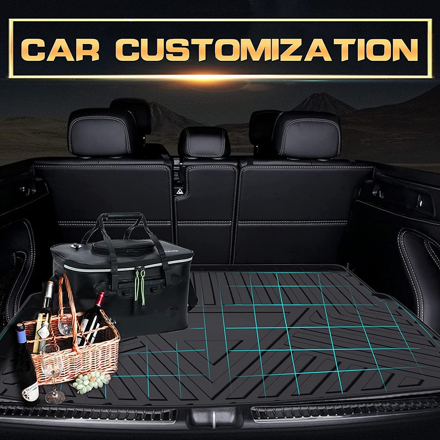 Heavy Duty 3D Anti-Slip Trunk Liner Pack of 2 U240137