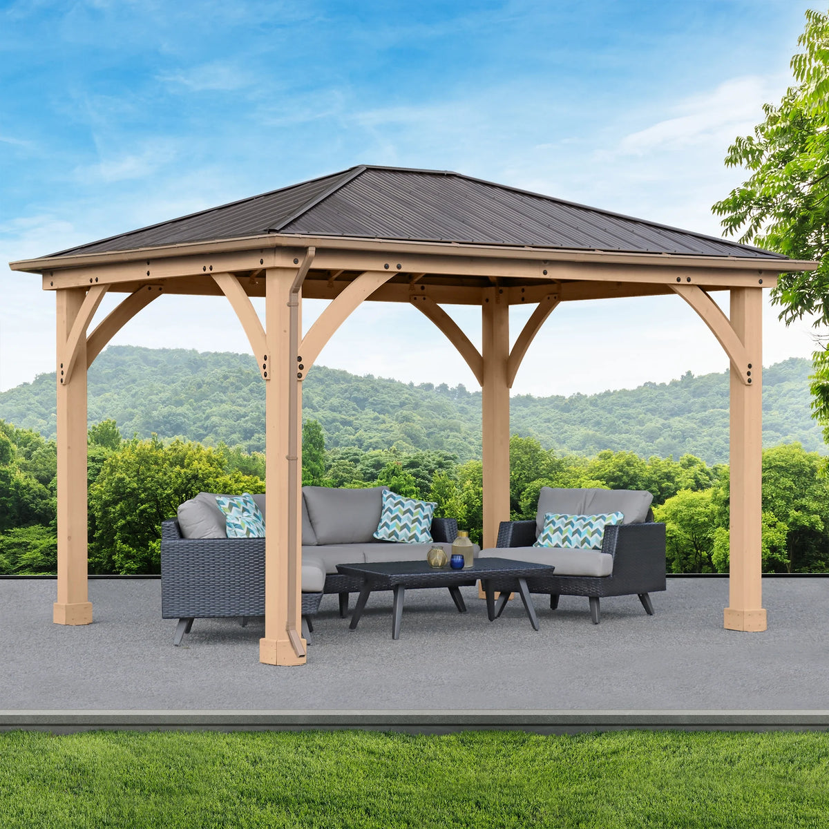 Beige Rain Gutter Kit for 10' x 12' Meridian Gazebo G670501