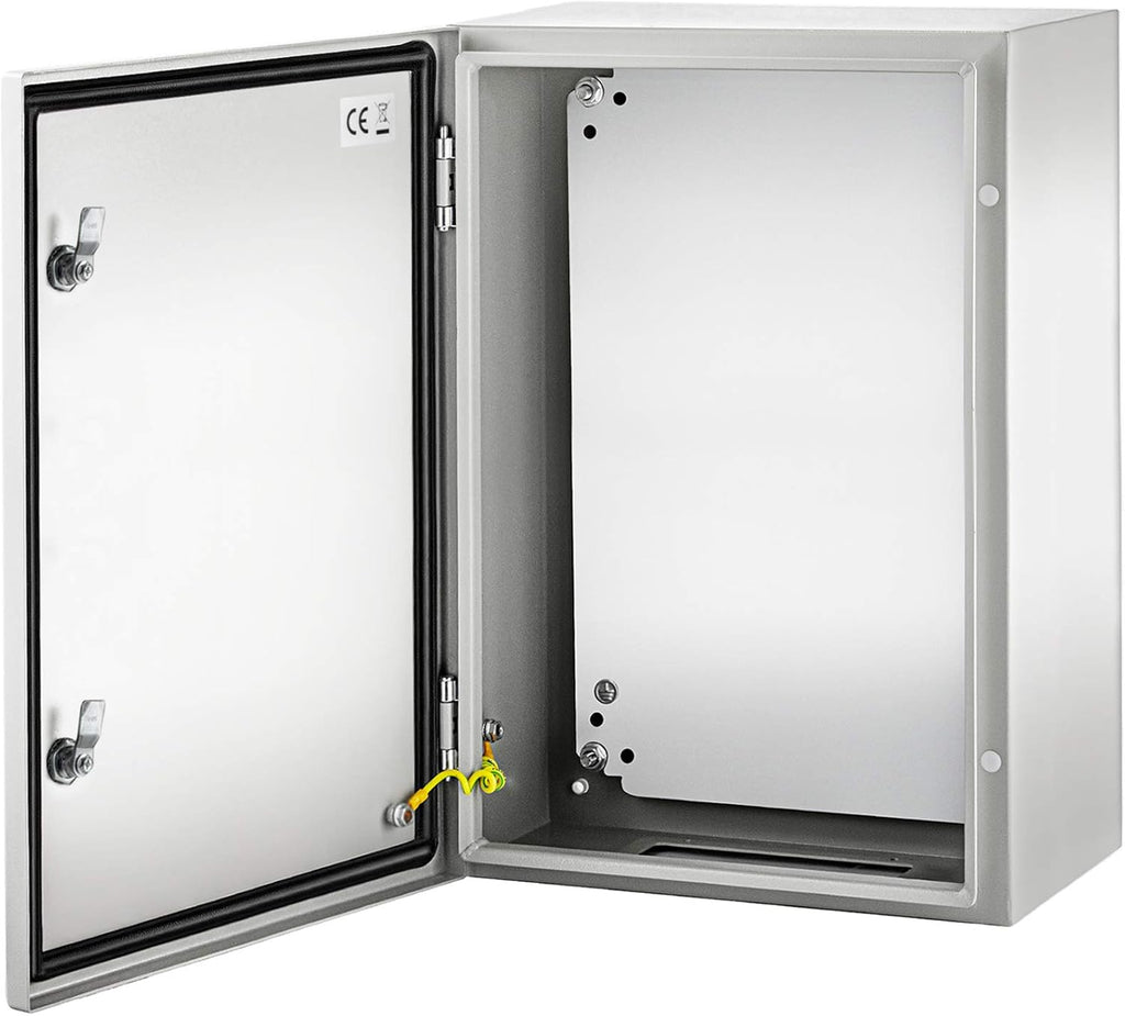 Steel Electrical Enclosure Box, 24'' x 16'' x 12'', IP65 Weatherproof Metal Box with Mounting Plate T252113