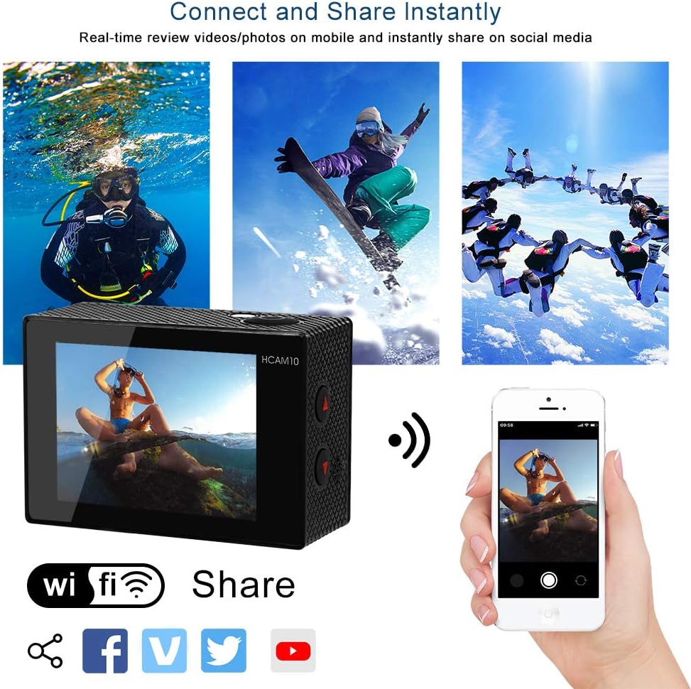 4K Waterproof Action Camera with Wide Angle Lens U52097