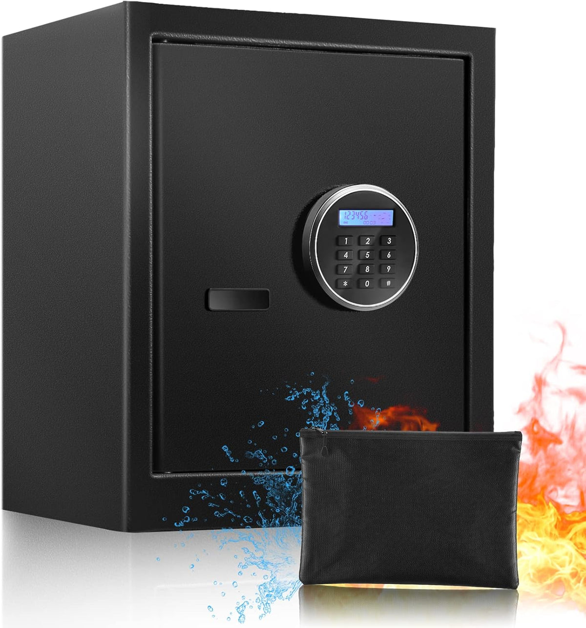 1.72 Cub Fireproof Waterproof Combination Lock Safe Box with Keypad V308