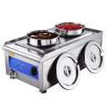 1200W Dual Pots Countertop Food Warmer Stainless Steel Commercial Bain Marie D309