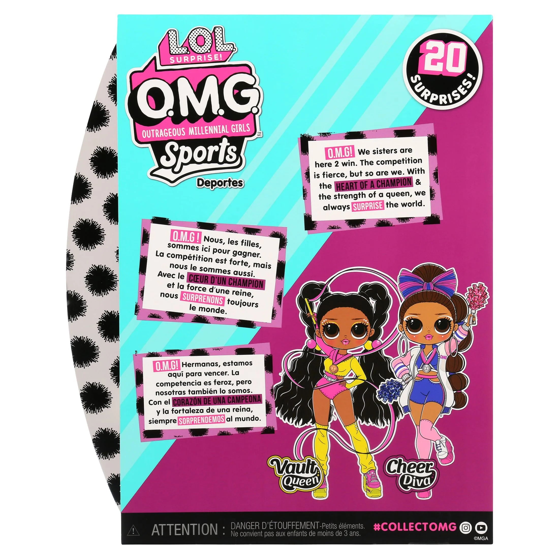 Cheerleading Fashion Doll With 20 Surprises To Unbox W753109