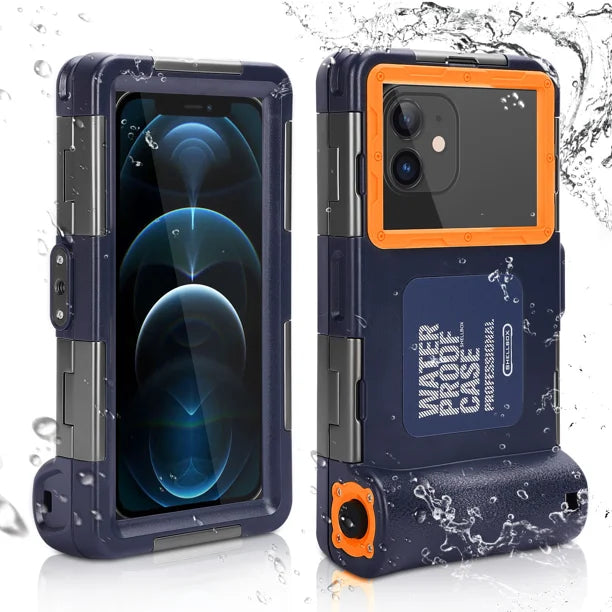 Waterproof Protective Case for Phones Up to 6.9 Inch with Lanyard I523543