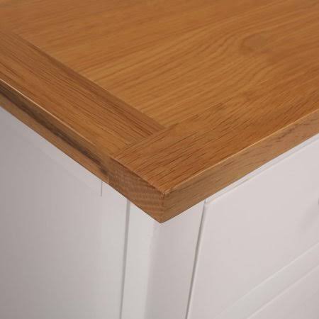 White Solid Oak Wood Sideboard S8454