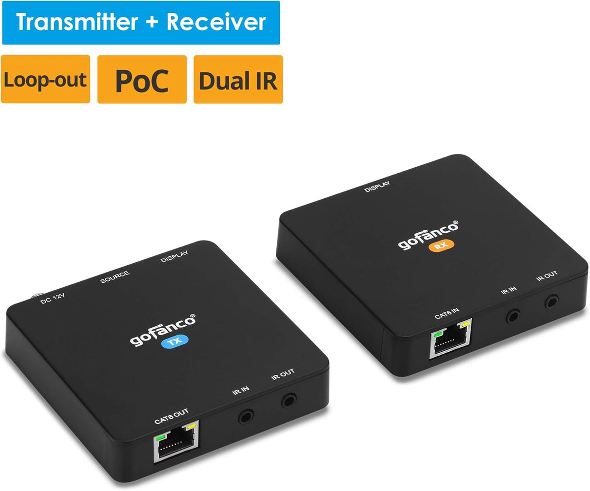 4K HDMI 2.0 Extender Balun Over CAT6 Ethernet Cable F113776
