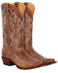 Vintage Cowboy Boot Snip Toe Tan D7691