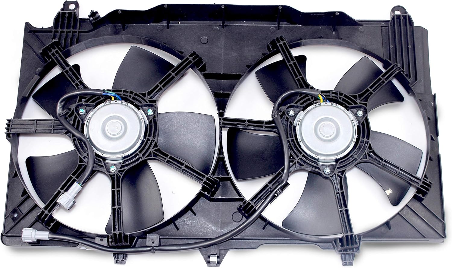 Dual Radiator A/C Condenser Cooling Fan Motor Assembly for 2003-2006 Nissan 350Z / 2003-2006 Infiniti G35 Sedan / 2003-2007 Infiniti G35 Coupe V77438