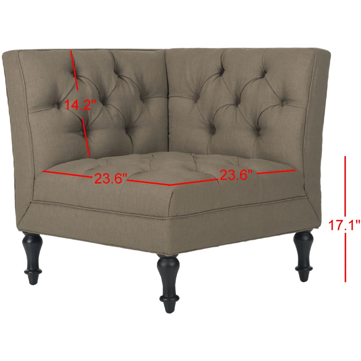 Olive Tufted Corner Chair X42755