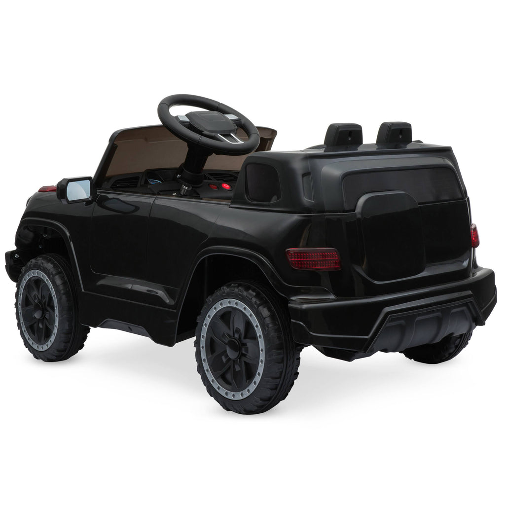 6V Kids Ride on Car Truck with Parent Control, 3 Speeds, LED Headlights, MP3 Player, Horn - Black V2391
