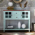 Red Brown Sideboard Console Table with Bottom Shelf F46875
