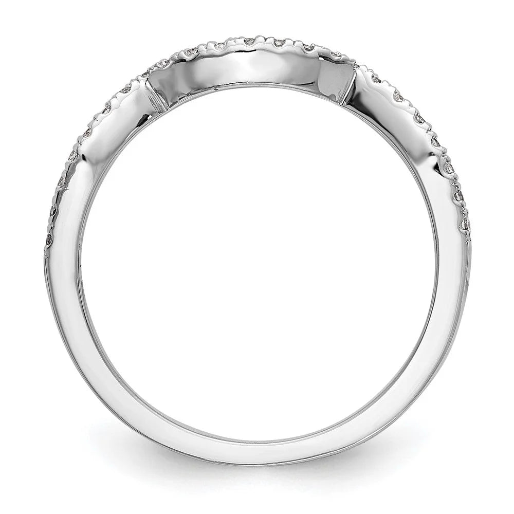 14K White Gold Lab Grown Diamond Band Size 7 E4501