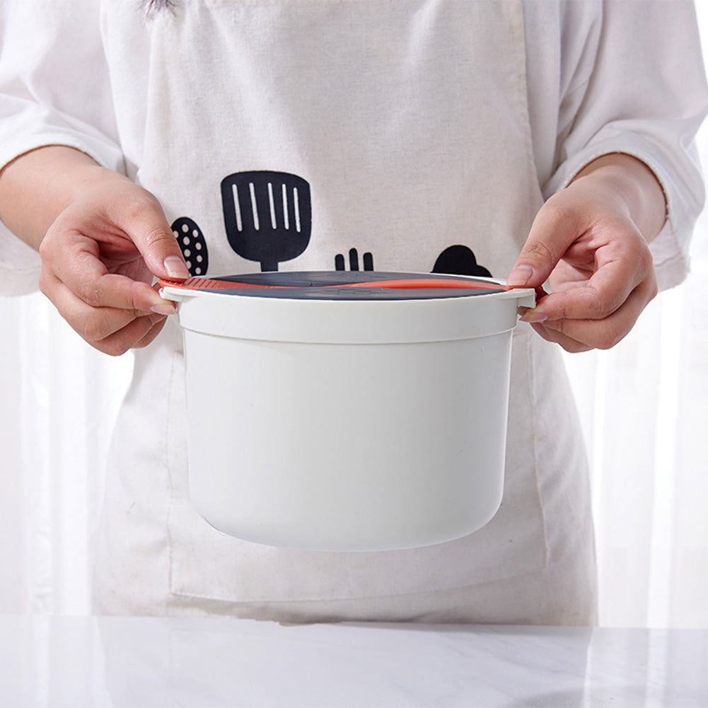 2L Microwave Rice Cooker with Strainer Lid and Rice Spoon V8886