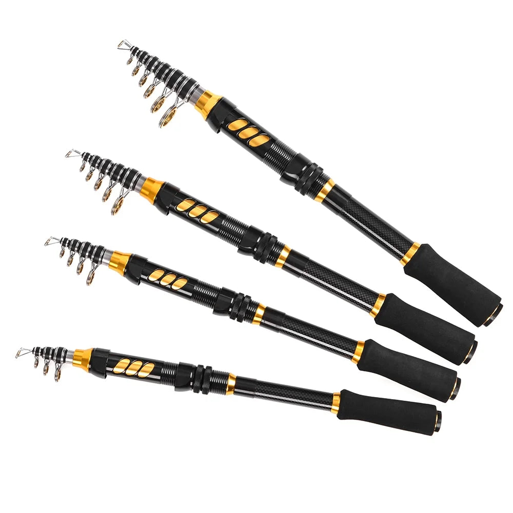 Carbon Fiber Telescopic Fishing Rod and Reel Combo H205306