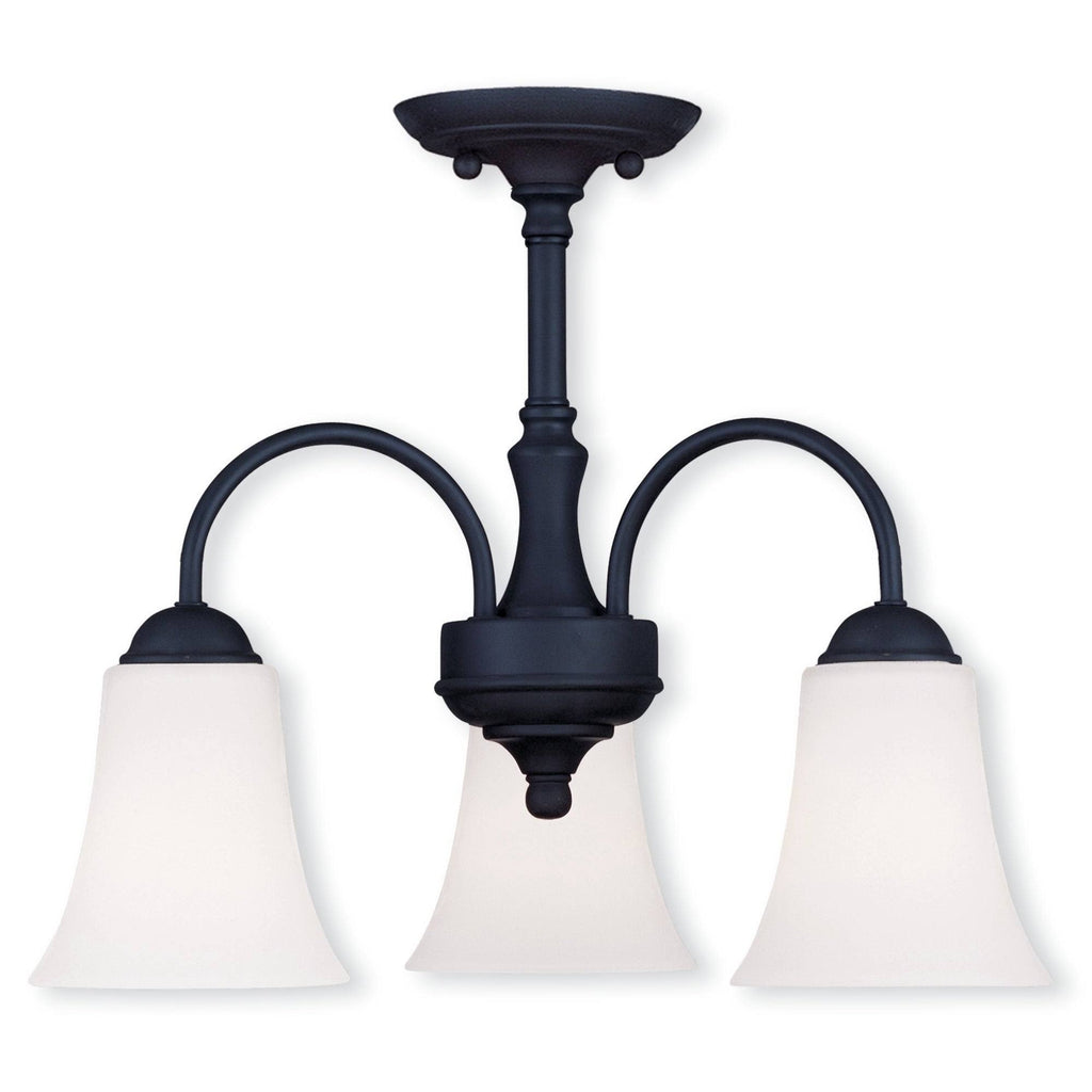 3 Light Convertible Chain Hang Ceiling Mount Black H869306