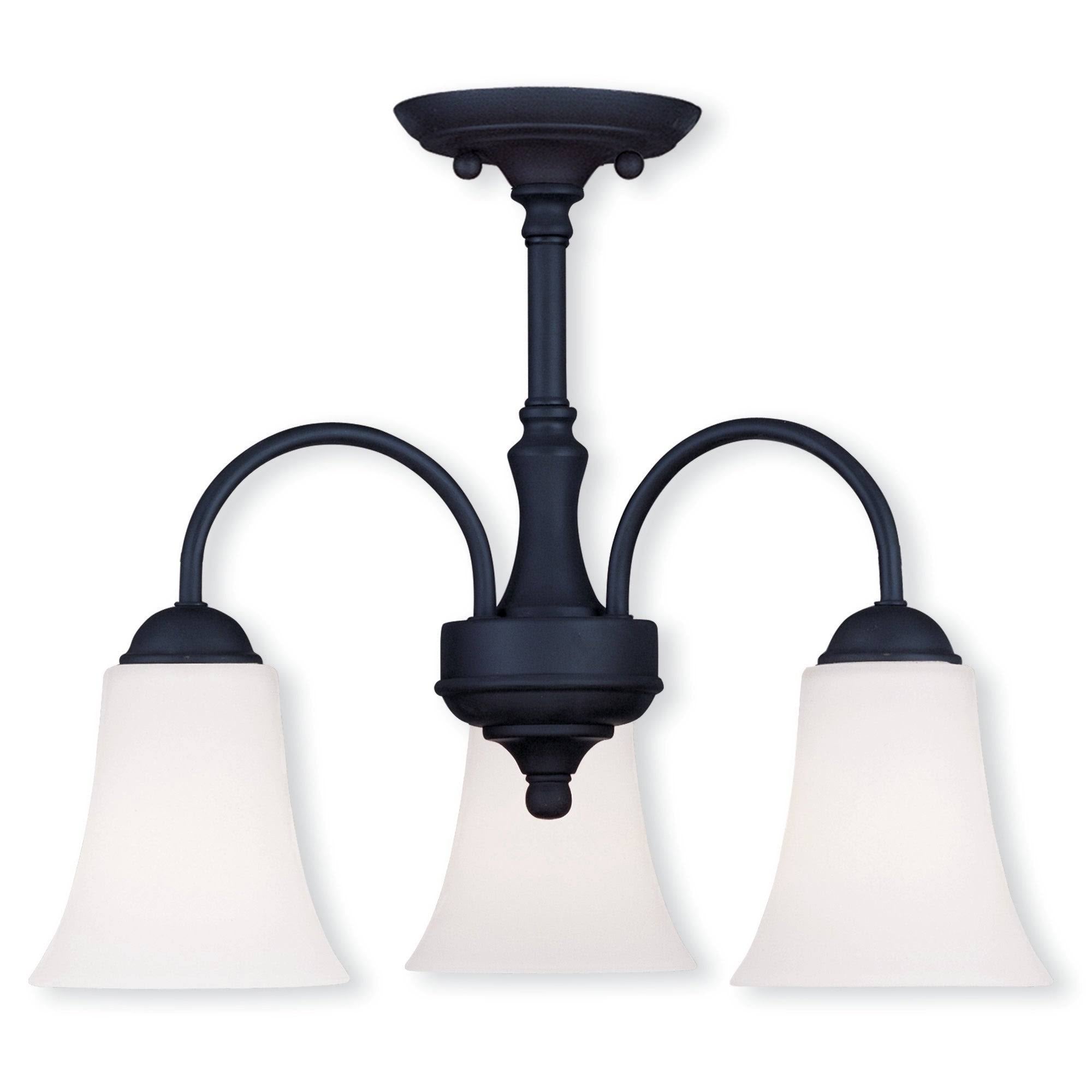 3 Light Convertible Chain Hang Ceiling Mount Black H869306