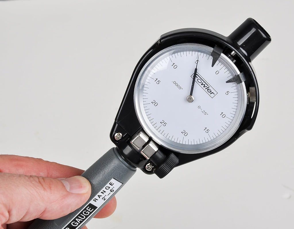 Dial Bore Gage with 2-6 Measuring Range, Self-Centering, Carbide Anvils, Case Included I354
