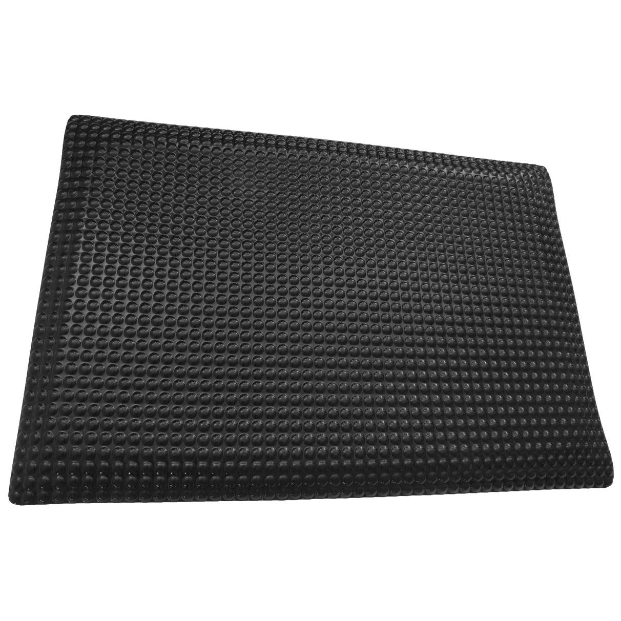 Glossy Black Anti-Fatigue No-Slip Mat - 3 ft. x 18 ft. x 0.63 in. Y5945