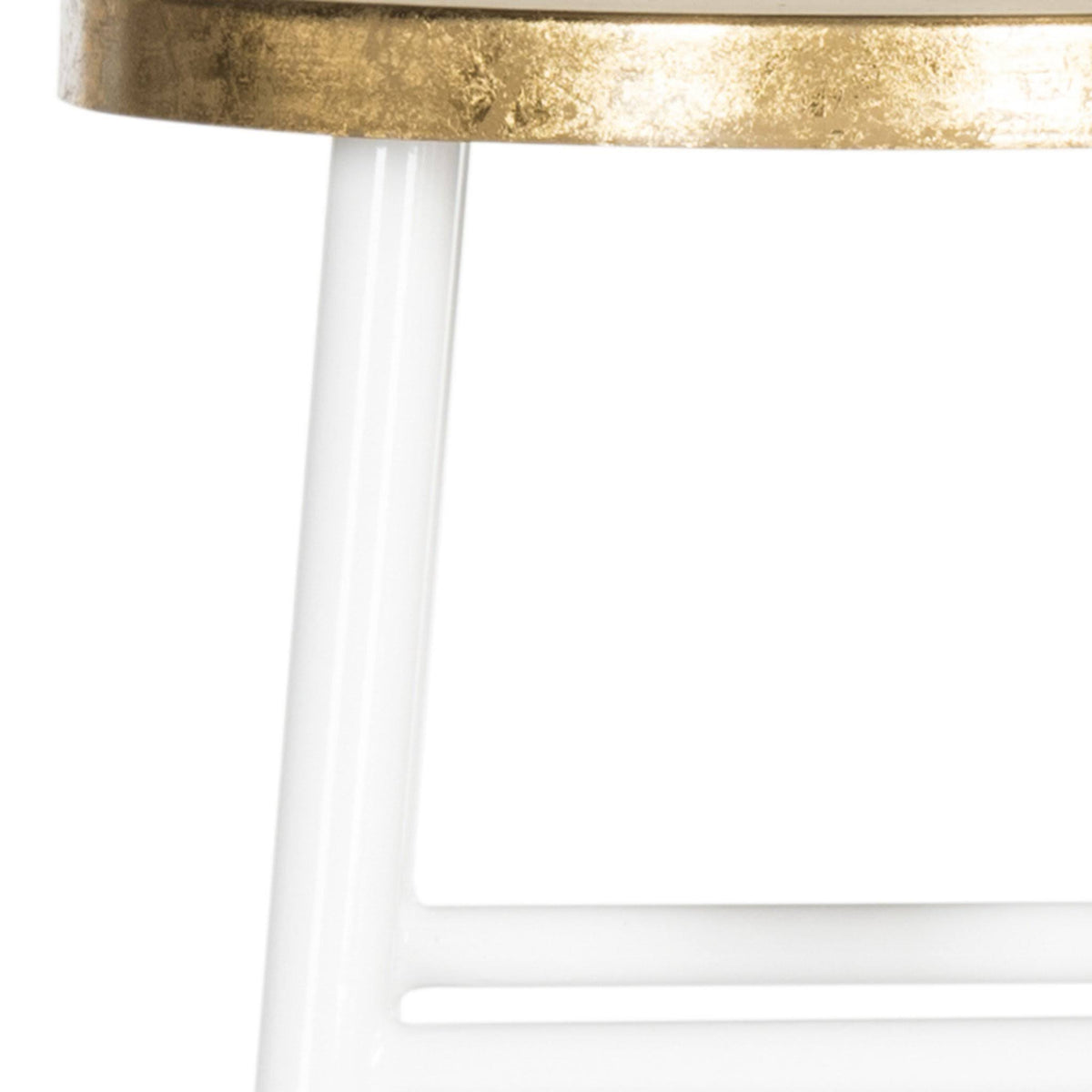 Metallic Bar Stool, White/Gold S12636