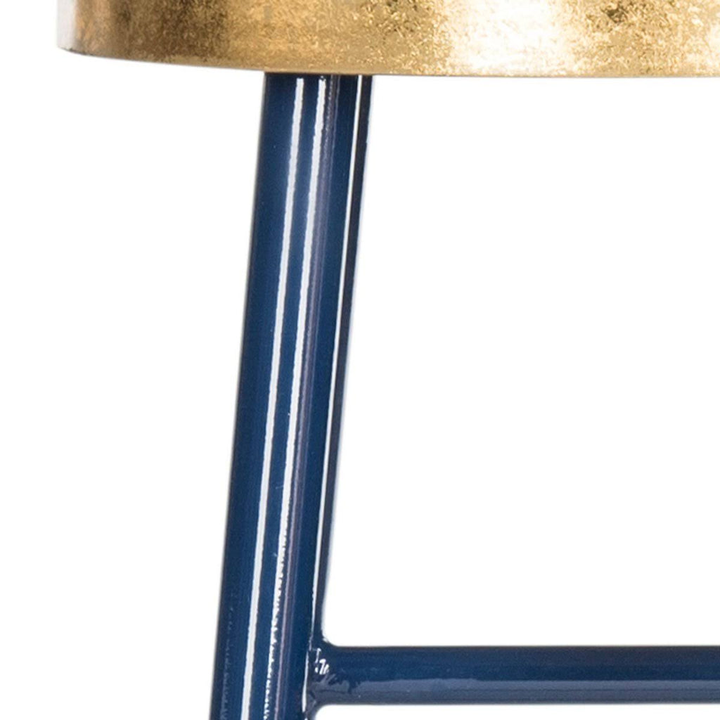 Metallic Bar Stool, White/Gold S12636