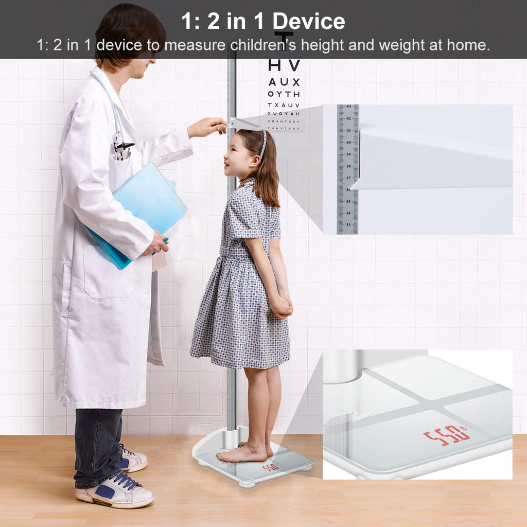 Digital Scale 2-in-1 200cm & 200lb Height Measurement Scale with Height Rod E5116
