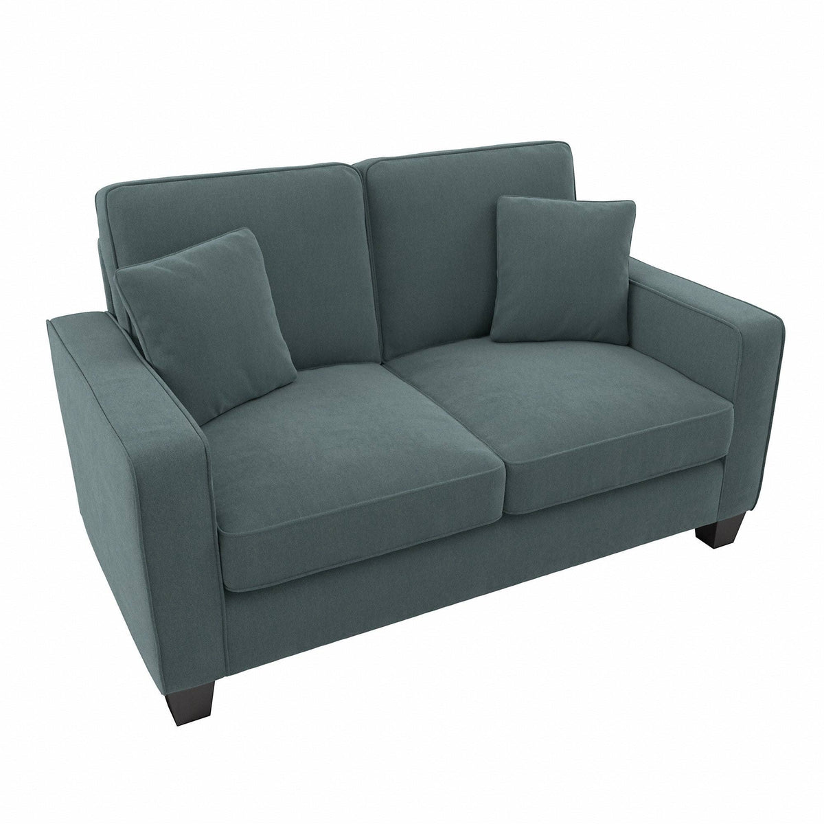 Turkish Blue Herringbone Loveseat W863