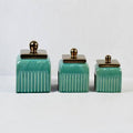 Ribbed 3 Piece Kitchen Canister Set V585
