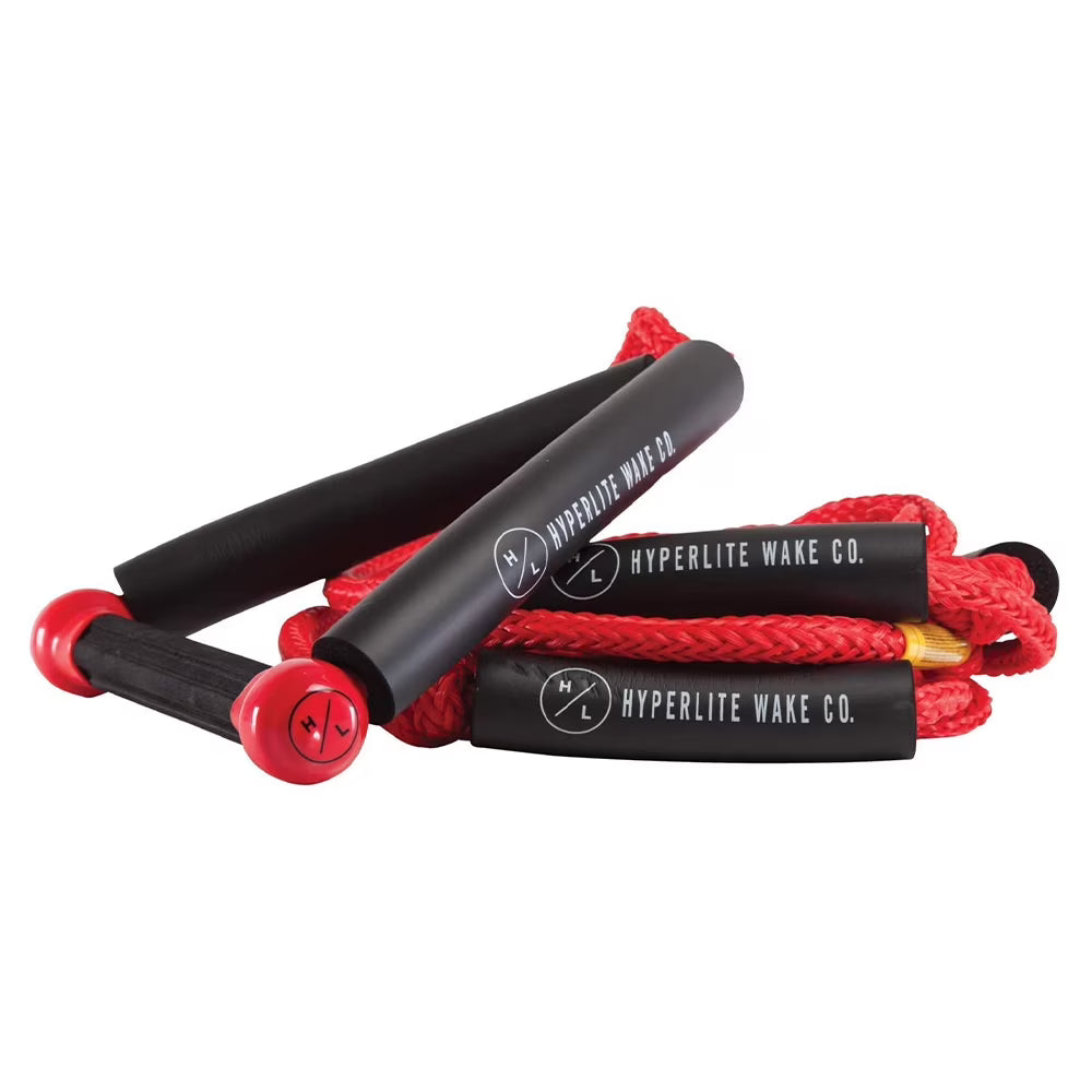 Red 25 Foot Surf Wakeboard Rope with Handle B290