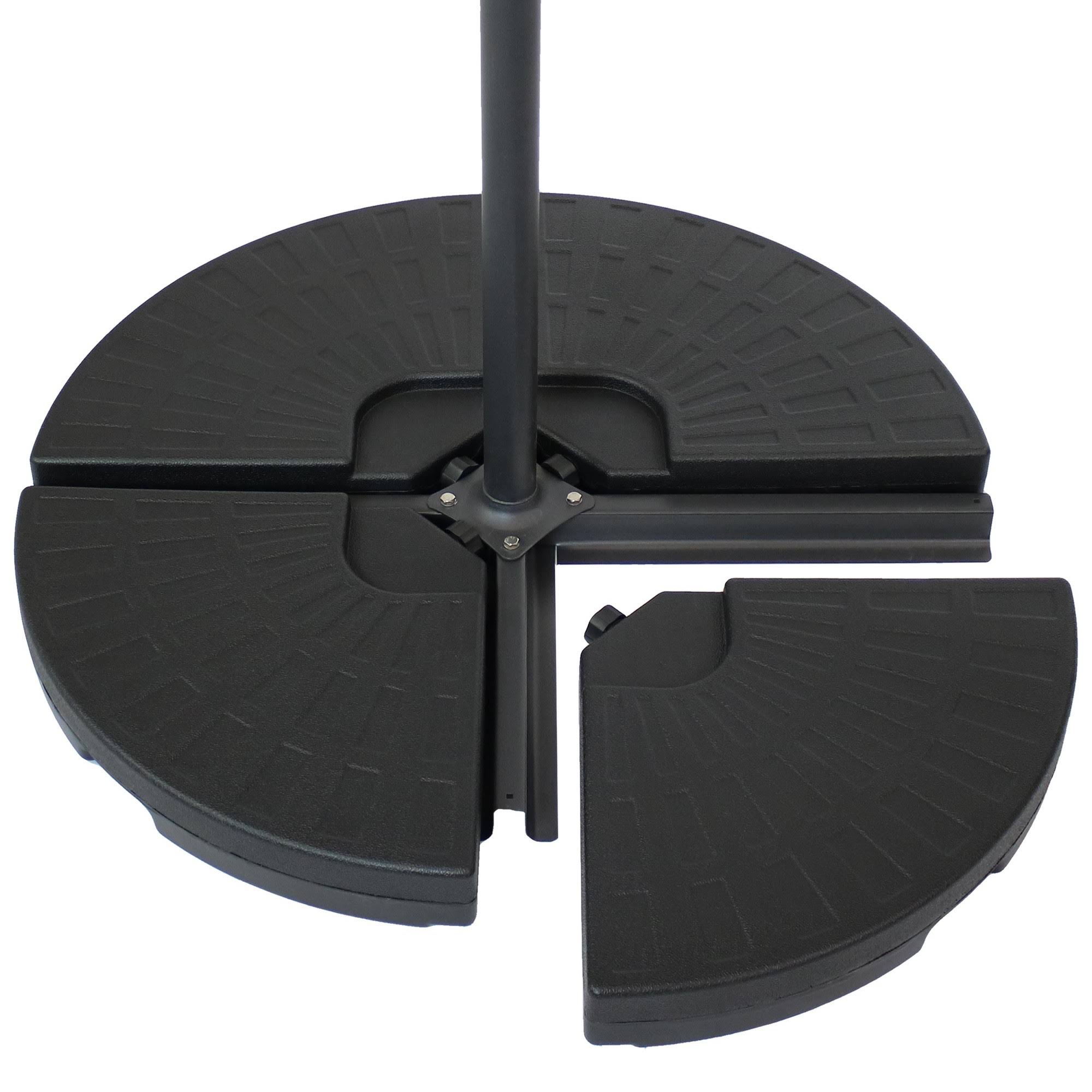 Black Cantilever Patio Umbrella Base Plate 4 Pk D4203