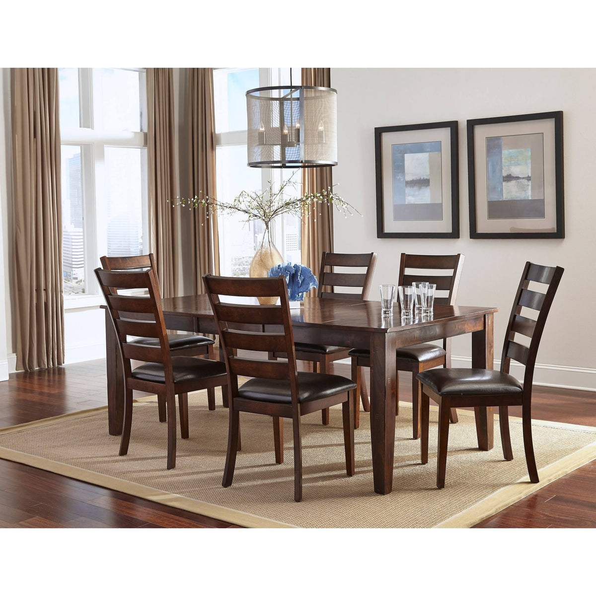 Ladder Back Side Chair Set of 2 Q9243
