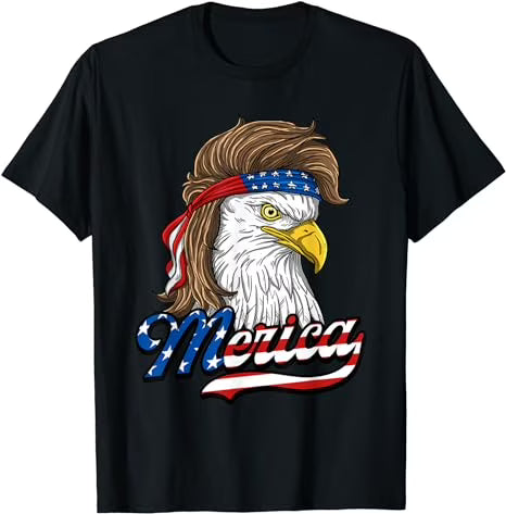 Patriotic USA Eagle T-Shirt Y391397