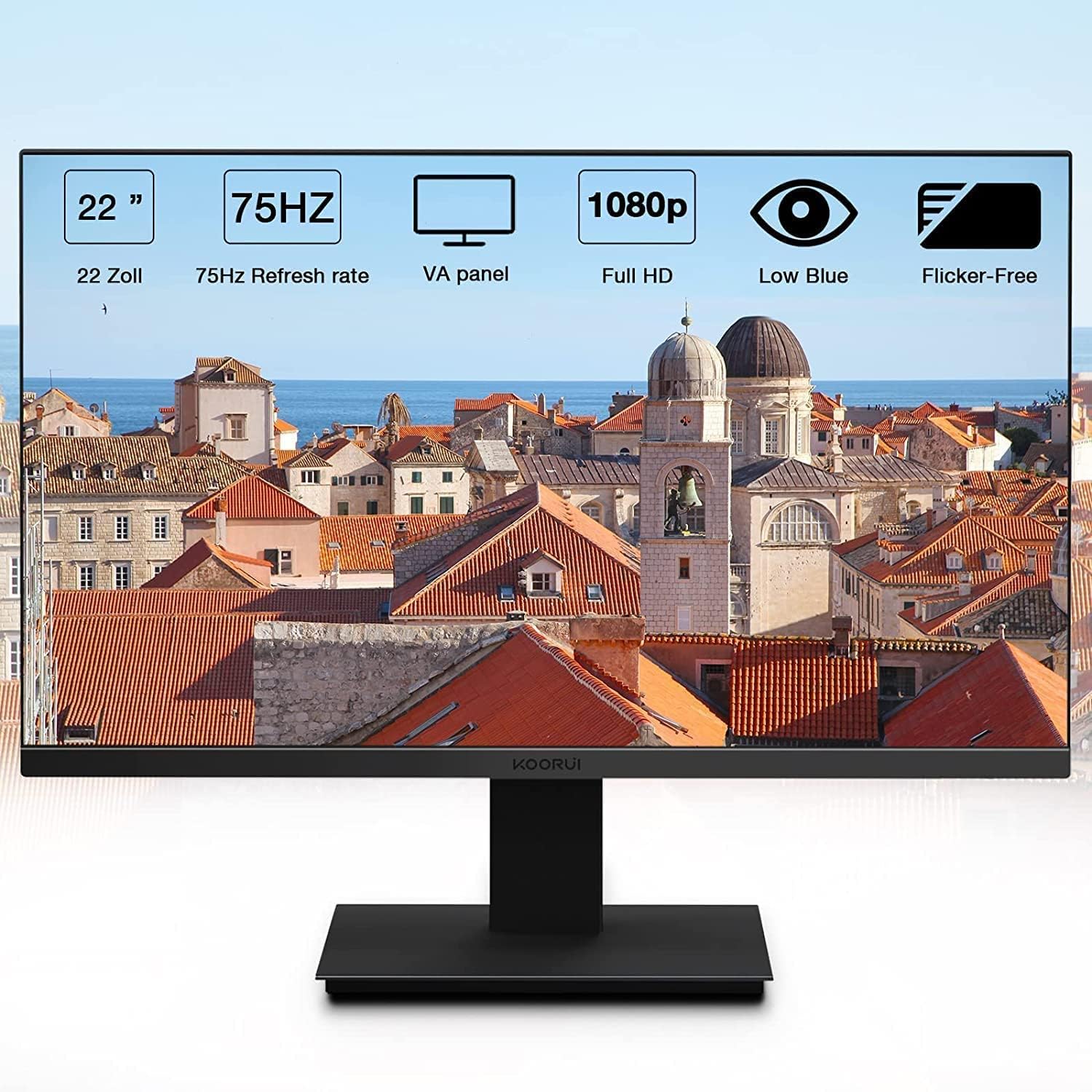 22 inch FHD 1080P 75hz VA LED Monitor O8150