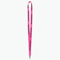 Hot Pink Polyester Lanyard with Bulldog Clip Y10377