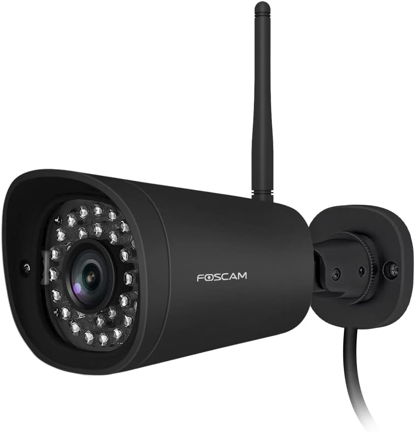 Outdoor Security Camera, 1080P WiFi, Night Vision, IP66 Weatherproof, Black F50710