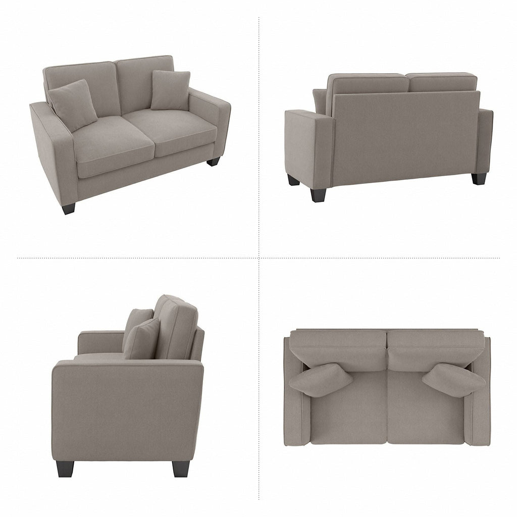 Turkish Blue Herringbone Loveseat W863