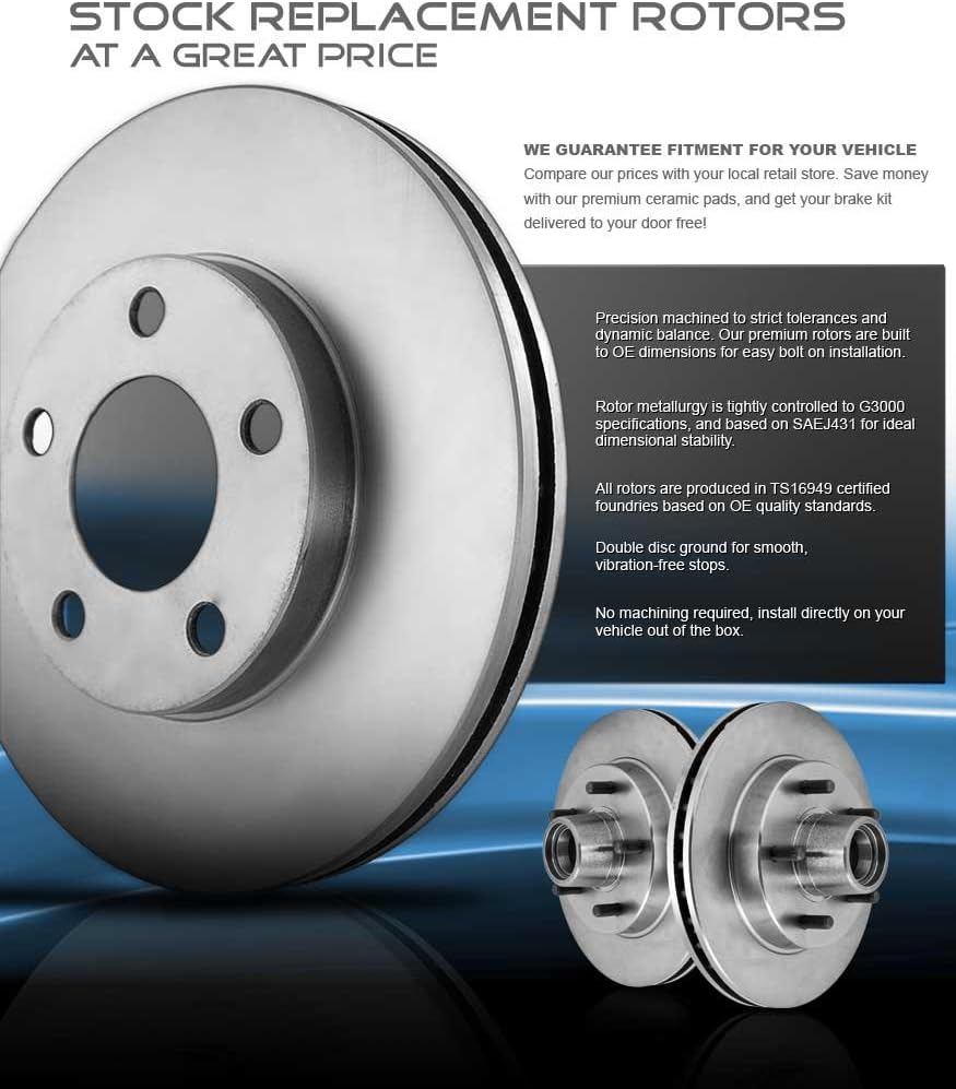 2 Pack of 2 Rear Brake Rotors Set T27516