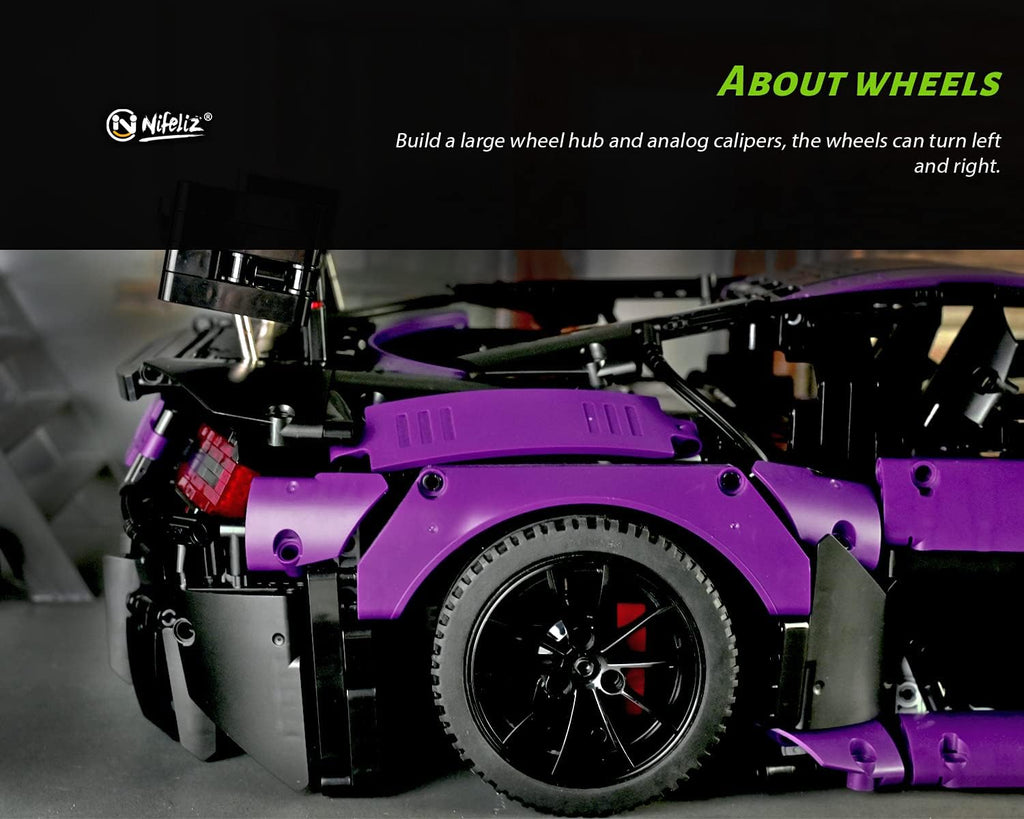 1:8 Scale Sports Car Building Blocks Model (3850 Pcs) E225