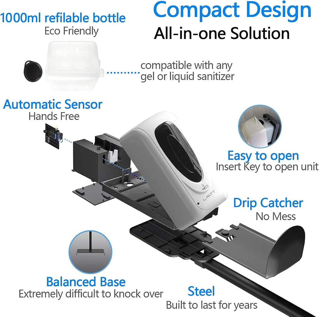 Touchless Hand Sanitizer Dispenser with Stand and 3 Nozzles M518971