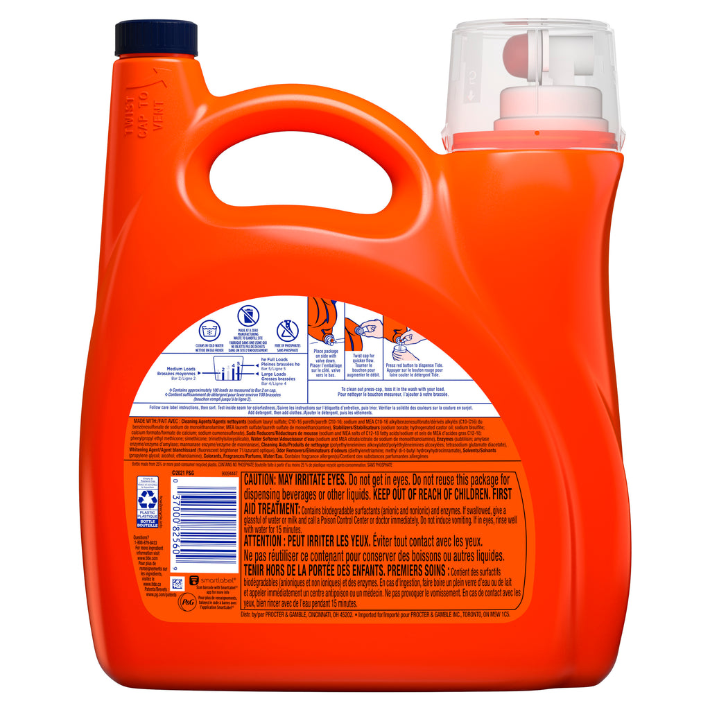 Tide Liquid Laundry Detergent, 154 fl oz, 100 Loads P7317
