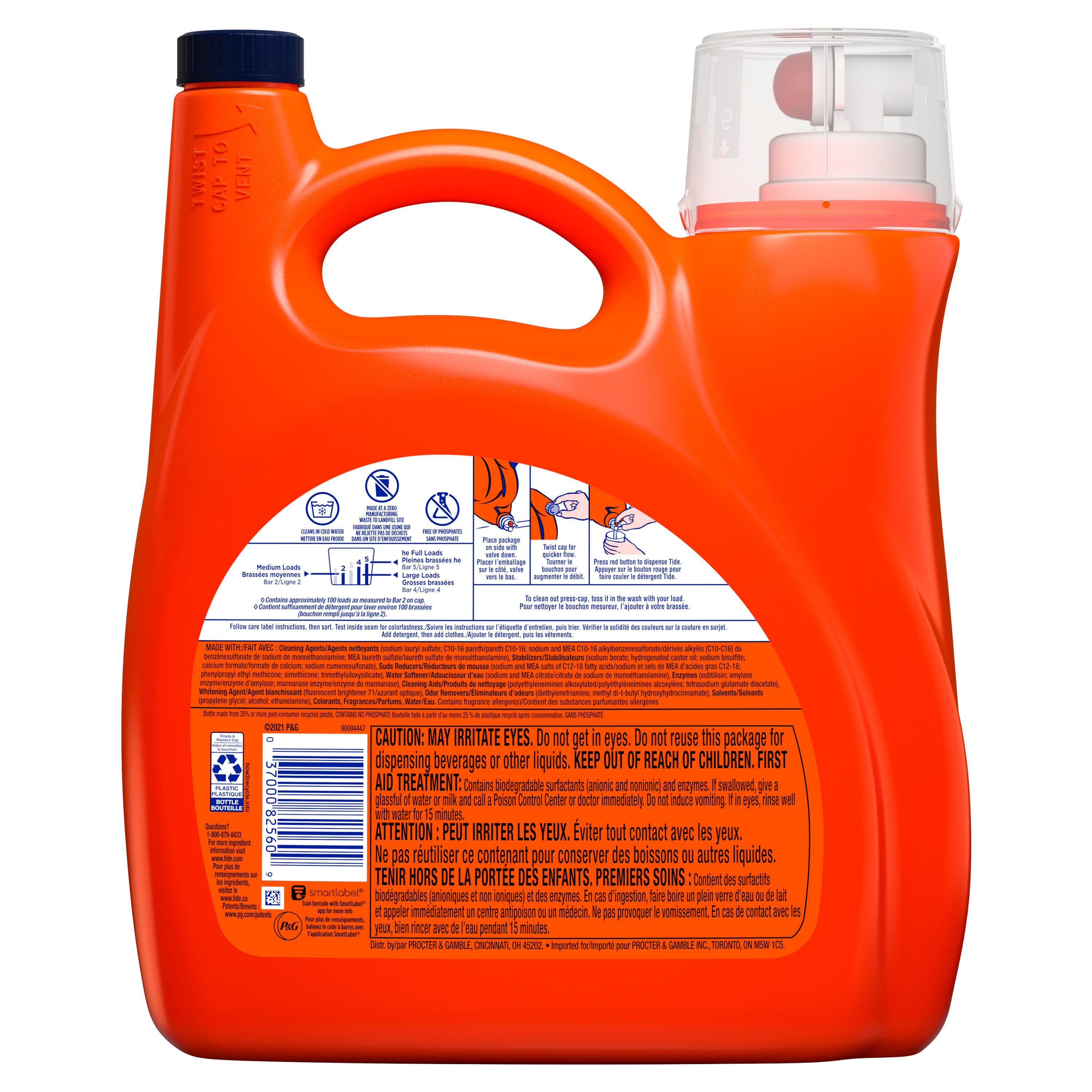 Tide Liquid Laundry Detergent, 154 fl oz, 100 Loads P7317