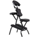 Black PU Leather Travel Massage Chair with Carrying Bag Y2684