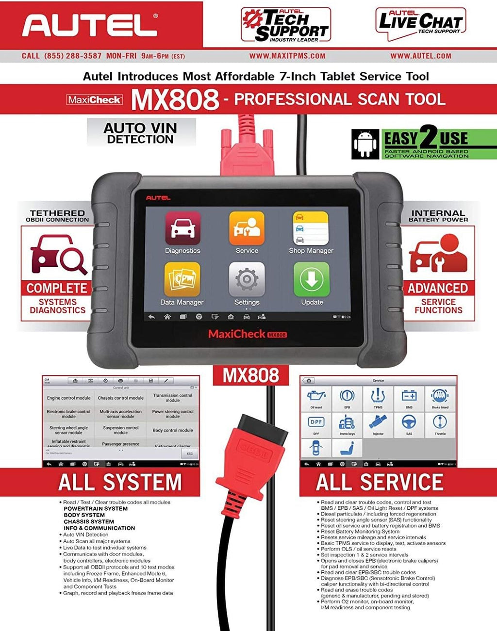 Autel Maxicheck MX-808 OBD2 Scanner G651