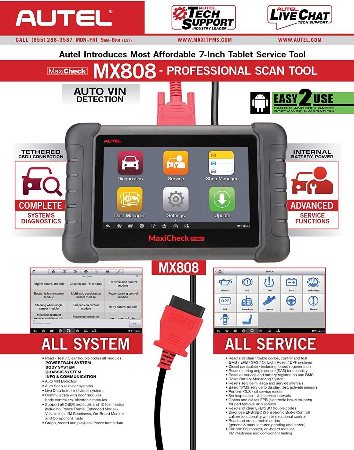Autel Maxicheck MX-808 OBD2 Scanner G651