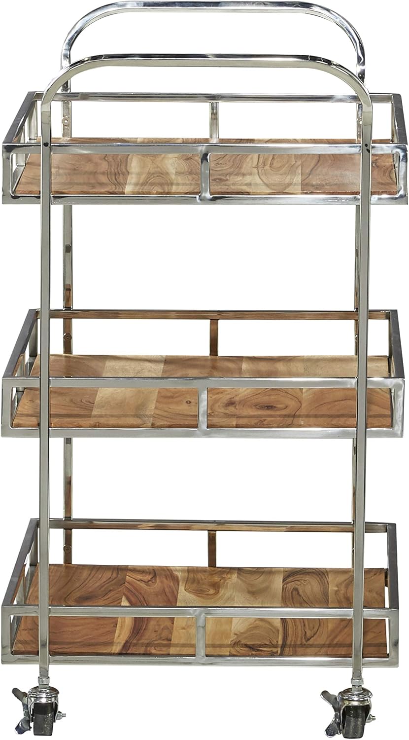 Multi Colored Stainless Steel Bar Cart B3984