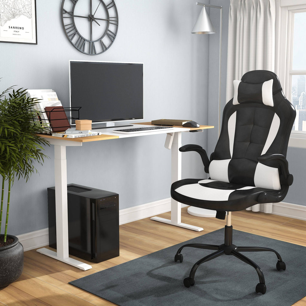 Black and White 47-Inch Desk and Chair Set Z5676